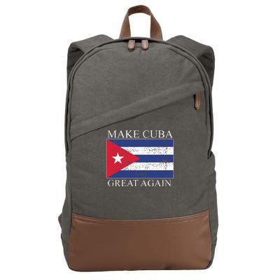 Make Cuba Great Again Cuban Flag Cotton Canvas Backpack