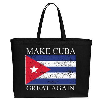 Make Cuba Great Again Cuban Flag Cotton Canvas Jumbo Tote