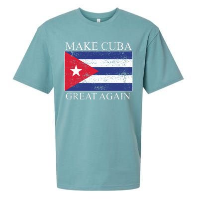 Make Cuba Great Again Cuban Flag Sueded Cloud Jersey T-Shirt