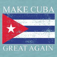 Make Cuba Great Again Cuban Flag Sueded Cloud Jersey T-Shirt