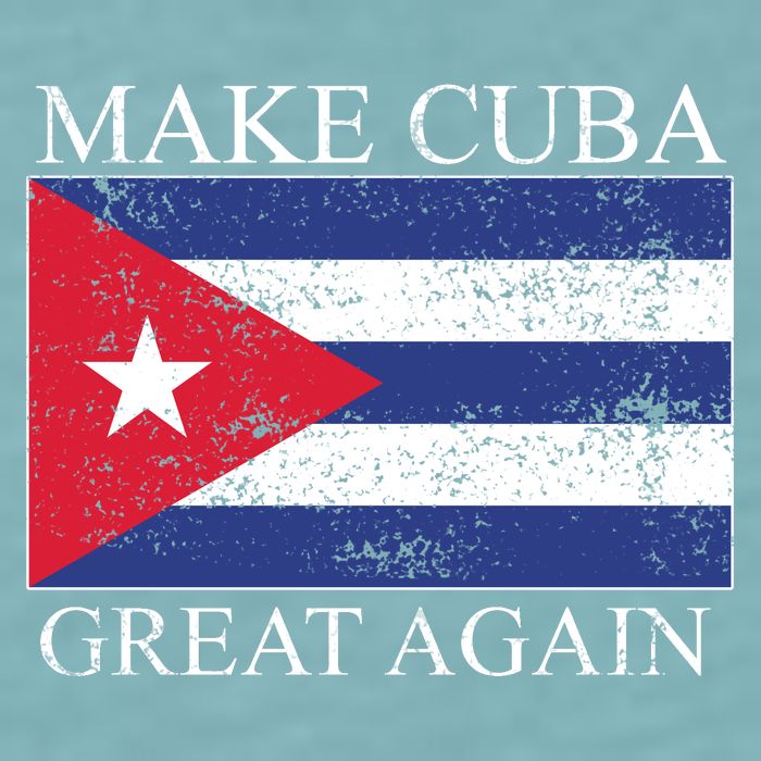 Make Cuba Great Again Cuban Flag Sueded Cloud Jersey T-Shirt