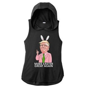 Make Easter Great Again Ladies PosiCharge Tri-Blend Wicking Draft Hoodie Tank