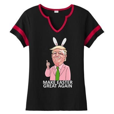 Make Easter Great Again Ladies Halftime Notch Neck Tee