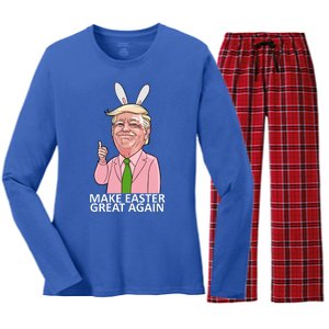 Make Easter Great Again Women's Long Sleeve Flannel Pajama Set 