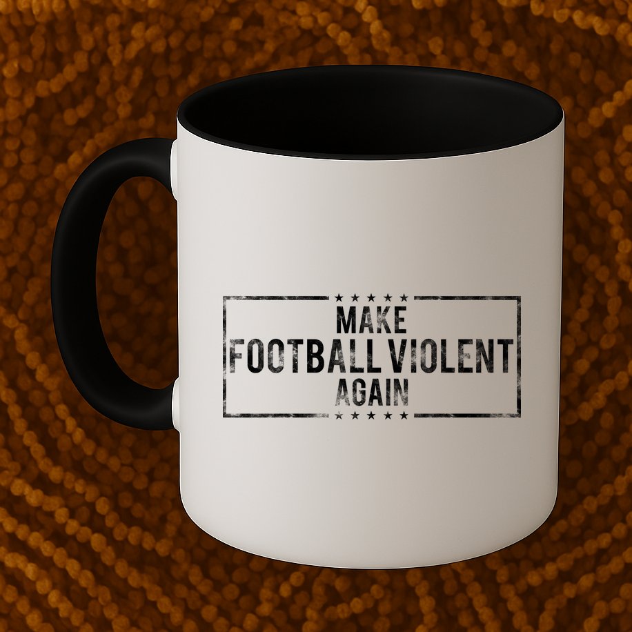Make Football Violent Again Distress Logo Mug