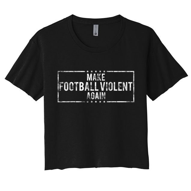 Make Football Violent Again Distress Logo Crop Top