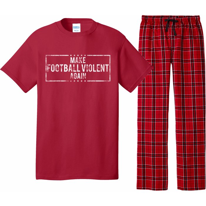 Make Football Violent Again Distress Logo Pajama Set