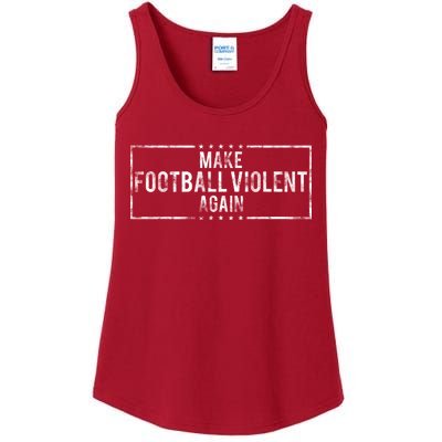 Make Football Violent Again Distress Logo Ladies Essential Tank