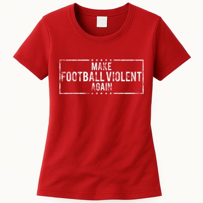 Make Football Violent Again Distress Logo Womens T-Shirt