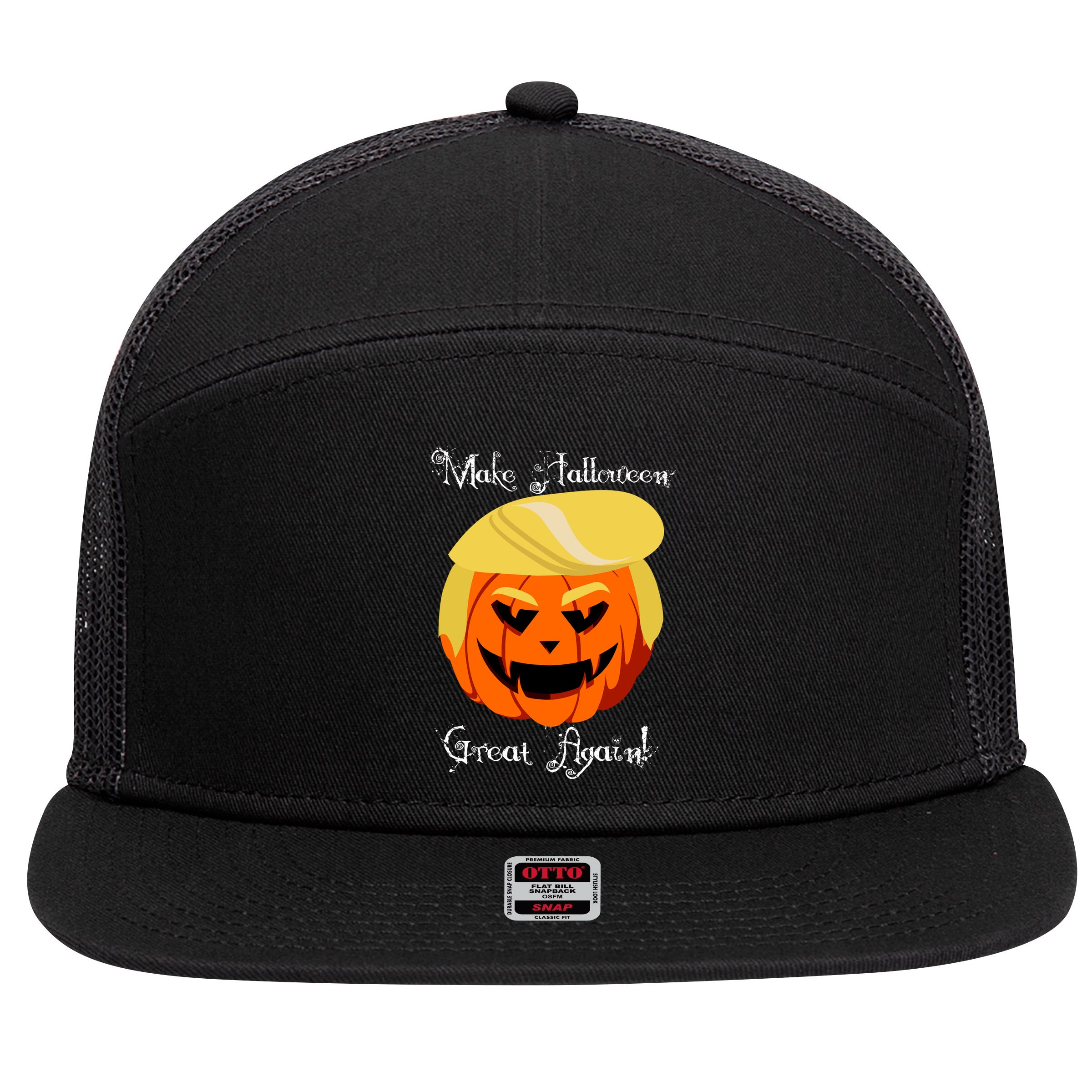 Make Halloween Great Again - Donald Trump 7 Panel Mesh Trucker Snapback Hat