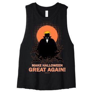 Make Halloween Great Again Trump Women's Racerback Cropped Tank