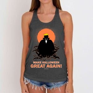 Make Halloween Great Again Trump Women's Knotted Racerback Tank