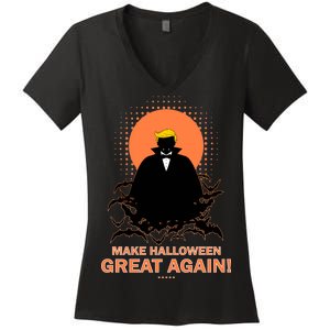 Make Halloween Great Again Trump Women's V-Neck T-Shirt