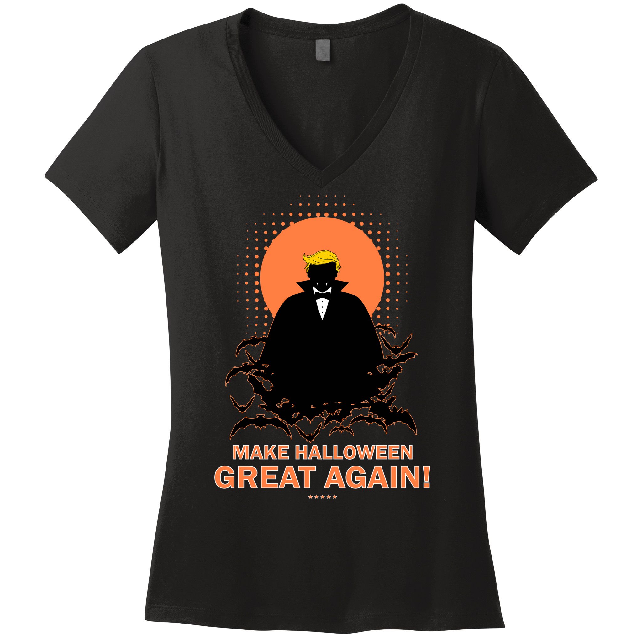 Make Halloween Great Again Trump Women's V-Neck T-Shirt