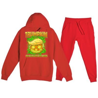 Make Halloween Great Again Trumpkin Premium Hooded Sweatsuit Set