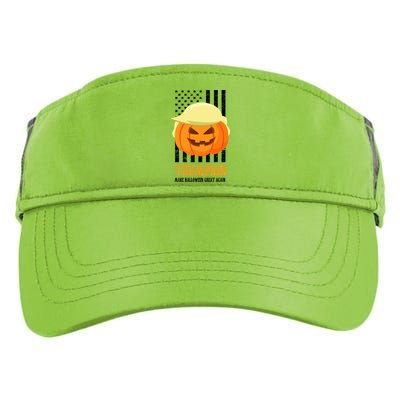 Make Halloween Great Again Trumpkin USA Flag Adult Drive Performance Visor