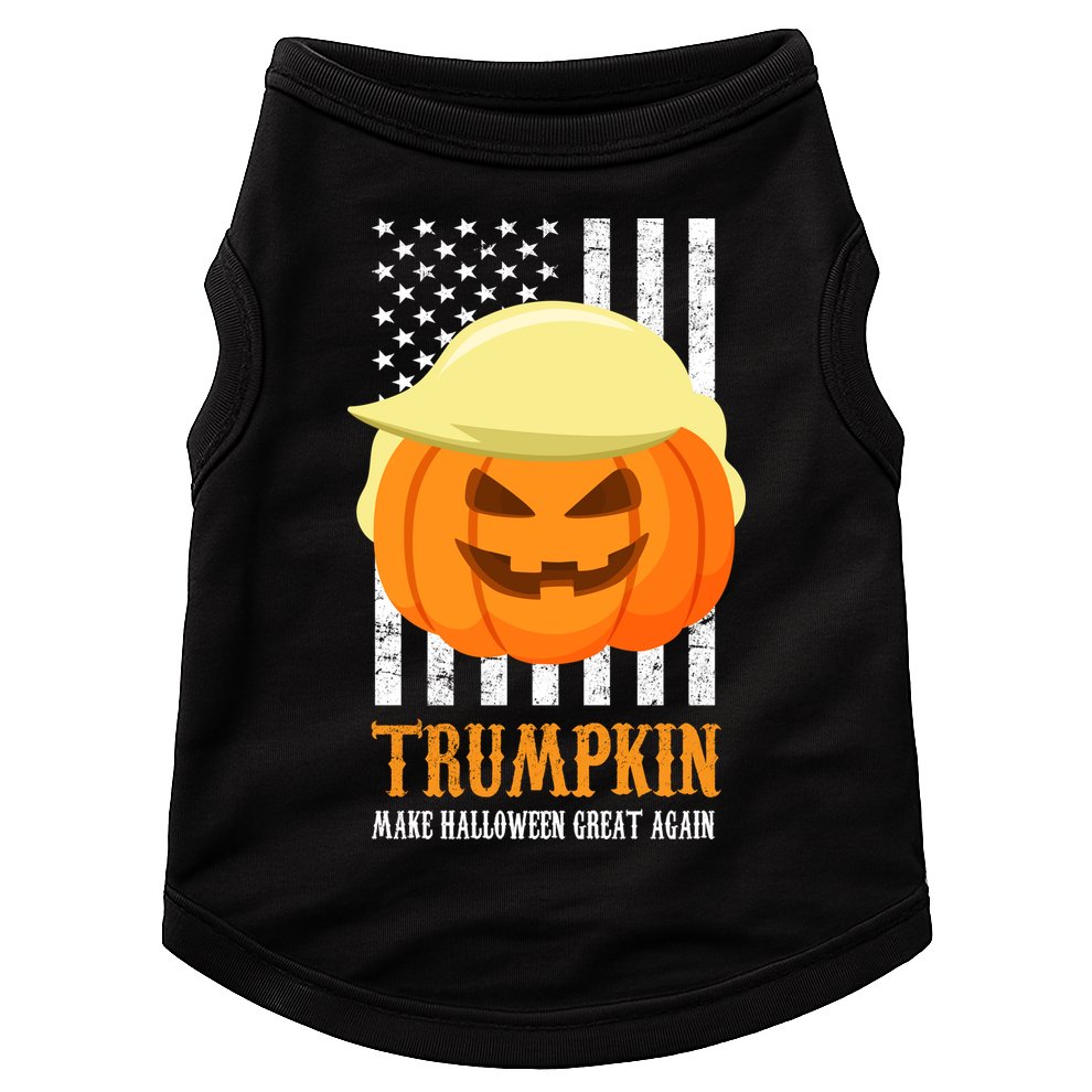 Make Halloween Great Again Trumpkin USA Flag Doggie Tank