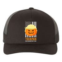 Make Halloween Great Again Trumpkin USA Flag Yupoong Adult 5-Panel Trucker Hat