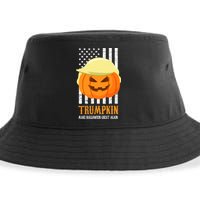 Make Halloween Great Again Trumpkin USA Flag Sustainable Bucket Hat