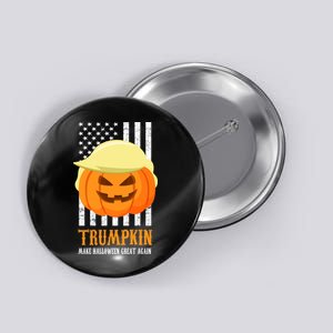 Make Halloween Great Again Trumpkin USA Flag Button