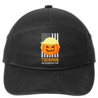 Make Halloween Great Again Trumpkin USA Flag 7-Panel Snapback Hat