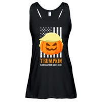 Make Halloween Great Again Trumpkin USA Flag Ladies Essential Flowy Tank