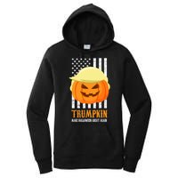 Make Halloween Great Again Trumpkin USA Flag Women's Pullover Hoodie