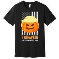 Make Halloween Great Again Trumpkin USA Flag Premium T-Shirt