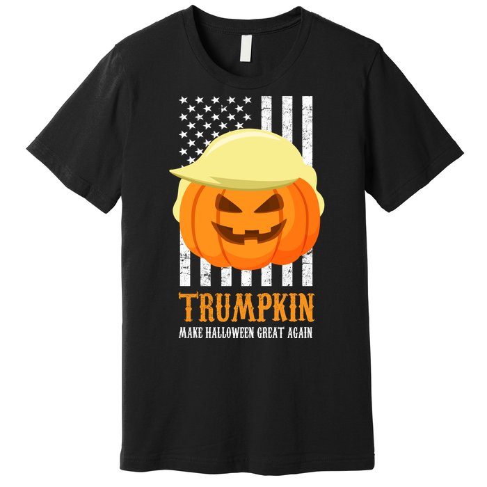 Make Halloween Great Again Trumpkin USA Flag Premium T-Shirt