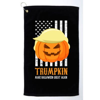 Make Halloween Great Again Trumpkin USA Flag Golf Towel
