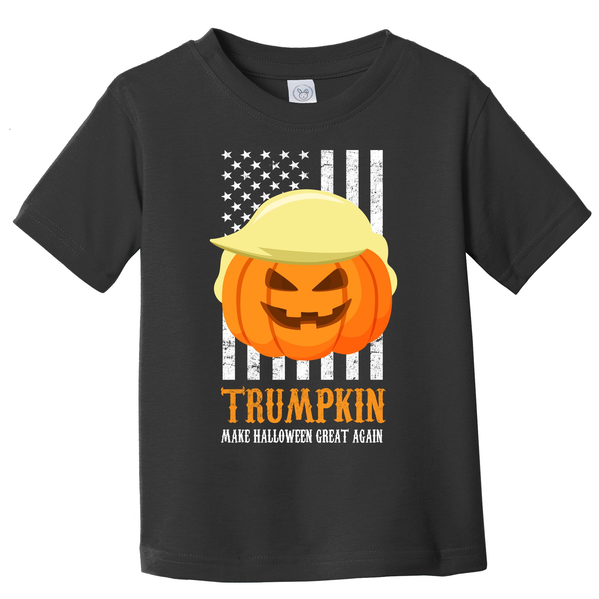 Make Halloween Great Again Trumpkin USA Flag Toddler T-Shirt
