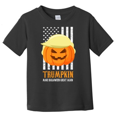 Make Halloween Great Again Trumpkin USA Flag Toddler T-Shirt