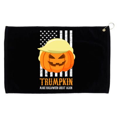 Make Halloween Great Again Trumpkin USA Flag Grommeted Golf Towel