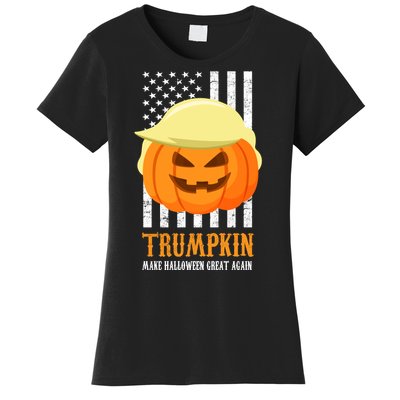 Make Halloween Great Again Trumpkin USA Flag Women's T-Shirt