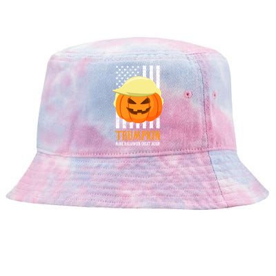 Make Halloween Great Again Trumpkin USA Flag Tie-Dyed Bucket Hat