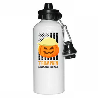 Make Halloween Great Again Trumpkin USA Flag Aluminum Water Bottle