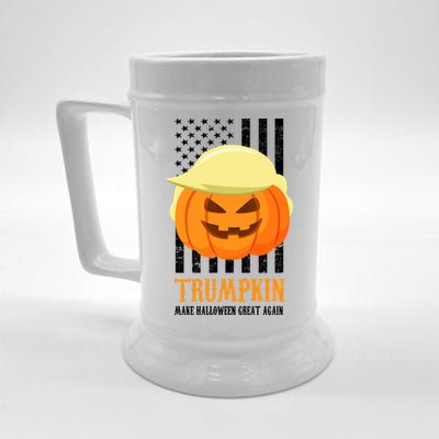 Make Halloween Great Again Trumpkin USA Flag Beer Stein