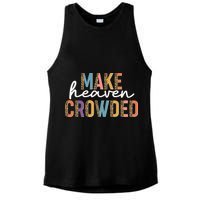 Make Heaven Crowded Leopard Print Pattern Ladies PosiCharge Tri-Blend Wicking Tank