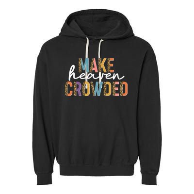 Make Heaven Crowded Leopard Print Pattern Garment-Dyed Fleece Hoodie
