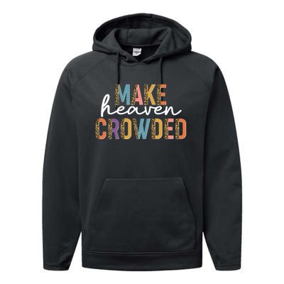 Make Heaven Crowded Leopard Print Pattern Performance Fleece Hoodie