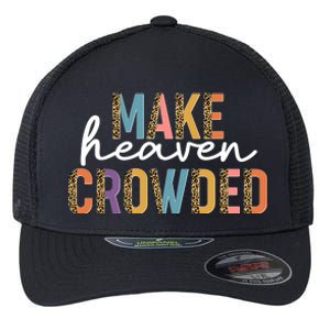 Make Heaven Crowded Leopard Print Pattern Flexfit Unipanel Trucker Cap