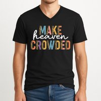 Make Heaven Crowded Leopard Print Pattern V-Neck T-Shirt