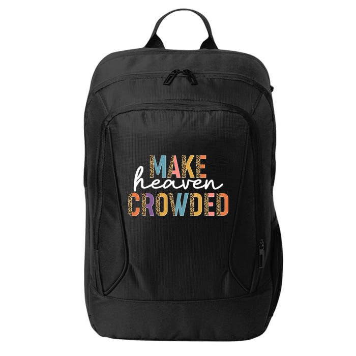 Make Heaven Crowded Leopard Print Pattern City Backpack
