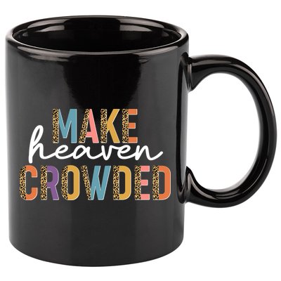 Make Heaven Crowded Leopard Print Pattern 11oz C Handle Ceramic Mug