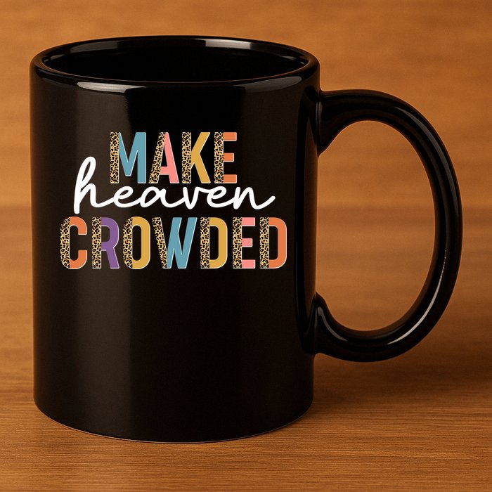 Make Heaven Crowded Leopard Print Pattern 11oz C Handle Ceramic Mug
