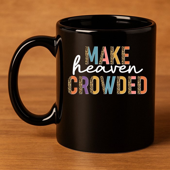 Make Heaven Crowded Leopard Print Pattern 11oz C Handle Ceramic Mug
