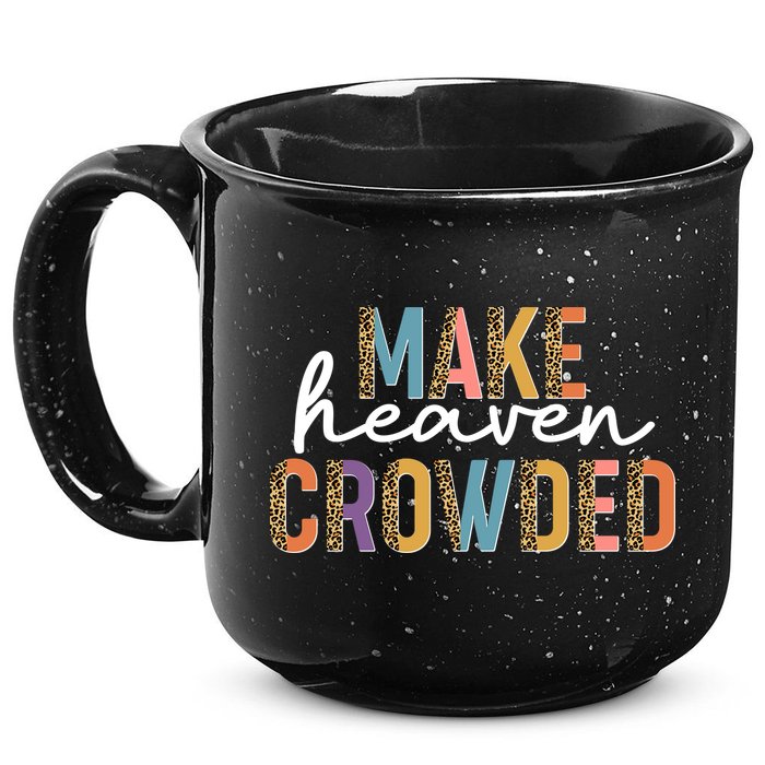 Make Heaven Crowded Leopard Print Pattern 15oz Campfire Ceramic Mug
