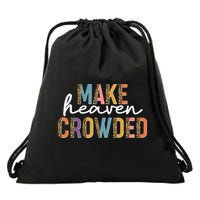 Make Heaven Crowded Leopard Print Pattern Drawstring Bag
