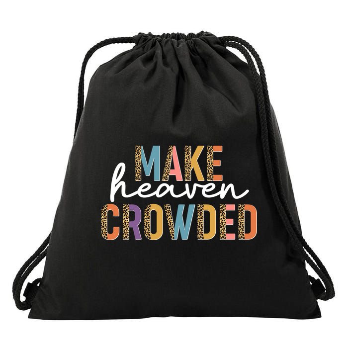 Make Heaven Crowded Leopard Print Pattern Drawstring Bag