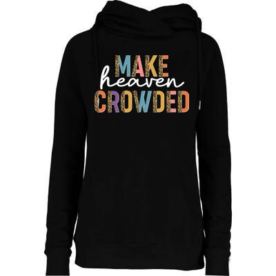 Make Heaven Crowded Leopard Print Pattern Womens Funnel Neck Pullover Hood